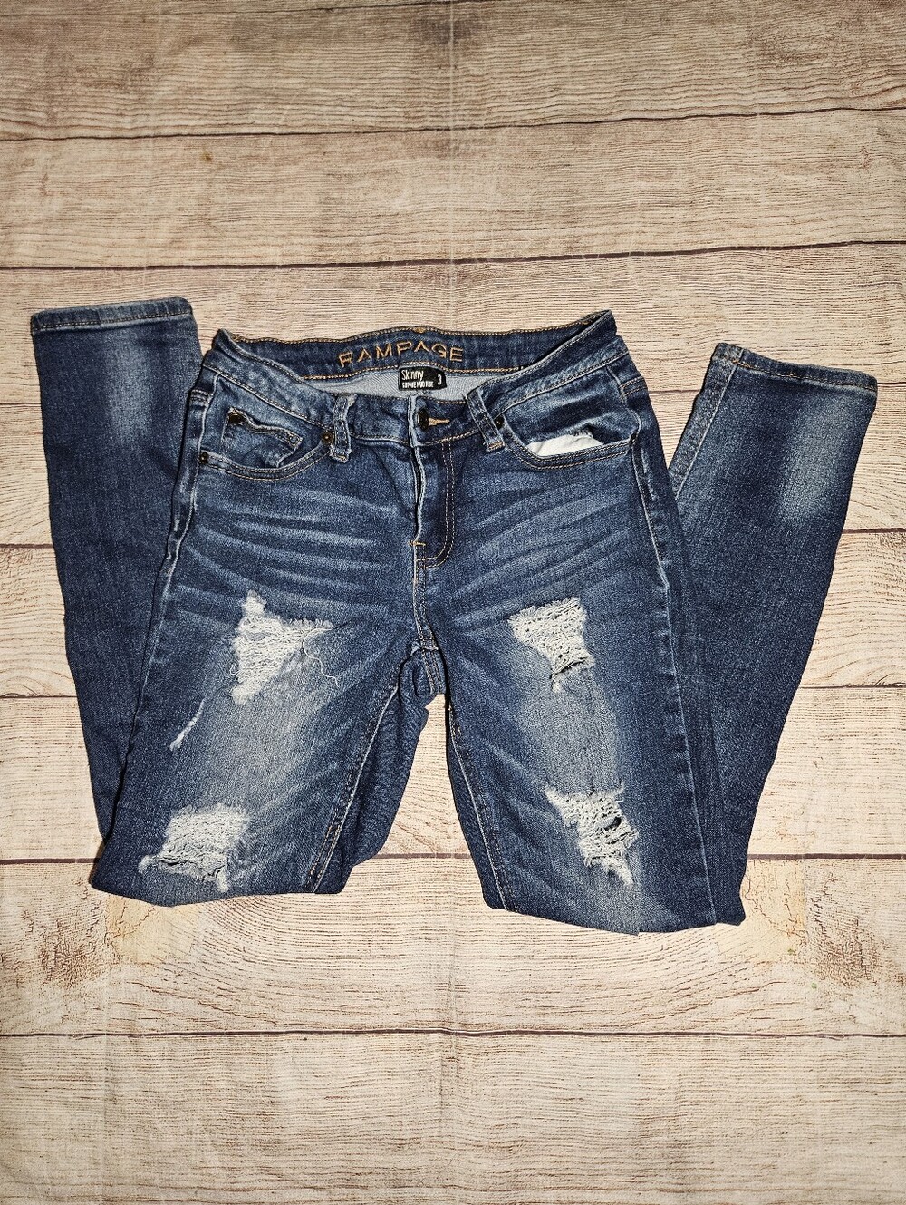 Rampage Sophie mid rise ripped distressed skinny Jean's